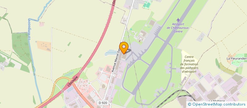 localisation de l'entreprise CENTRE AVIATION à DEOLS