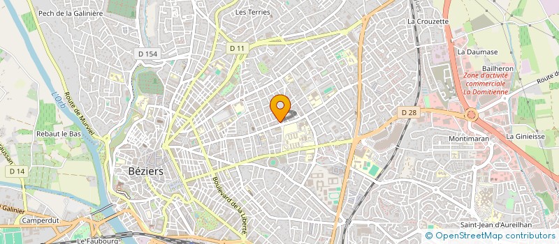 localisation de l'entreprise CENTRE BITERROIS APPAREILLAGE ORTHOPEDIE à BEZIERS
