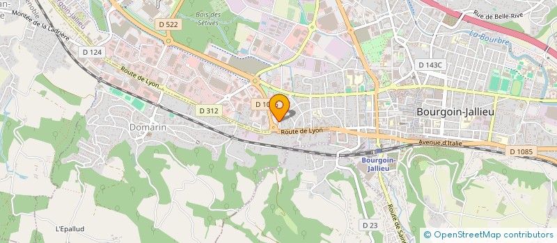 localisation de l'entreprise CENTRE BOURG  BOURGOIN-JALLIEU