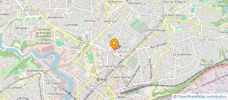 localisation de l'entreprise CENTRE BRETON ART POPULAIRE à BREST