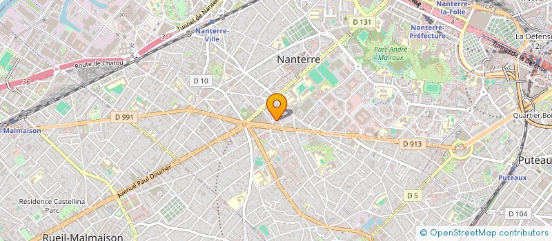 localisation de l'entreprise CENTRE CAMILLE CHIROPRAXIE  NANTERRE