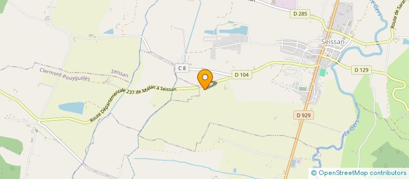 localisation de l'entreprise CENTRE CANIN 32  ORNEZAN