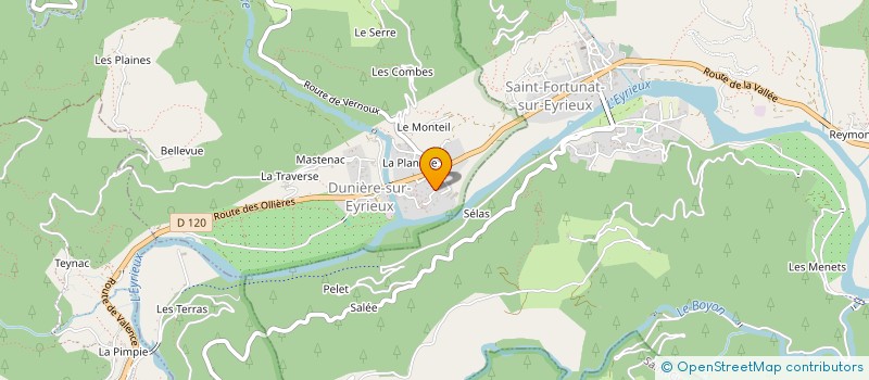 localisation de l'entreprise CENTRE CANIN DU PUY à SAINT-FORTUNAT-SUR-EYRIEUX