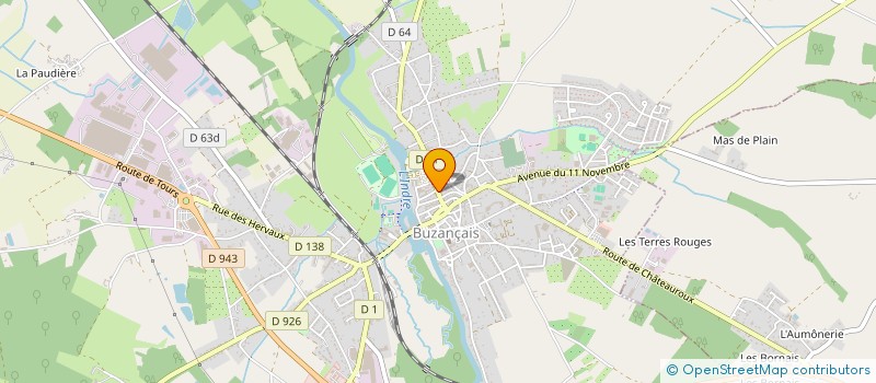 localisation de l'entreprise CENTRE CANTONAL AGRICULTEURS à BUZANCAIS