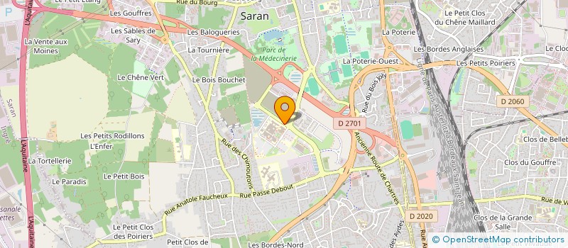 localisation de l'entreprise CENTRE CARDIOLOGIQUE D'ORLEANS - CARDIORELIANCE à SARAN