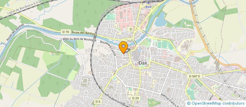 localisation de l'entreprise CENTRE CARDIOVASCULAIRE SUD LANDES à DAX