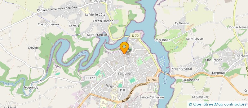 localisation de l'entreprise CENTRE CATHERINE LALUMIERE POUR LA CULTURE ET L'HUMANISME  TREGUIER