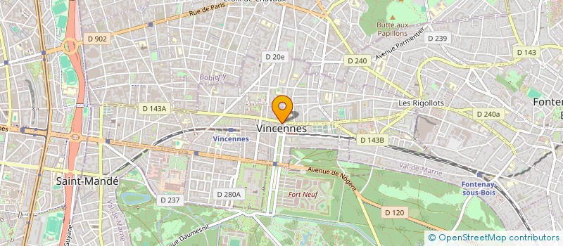 localisation de l'entreprise CENTRE CHOREGRAPHIQUE DE VINCENNES à VINCENNES