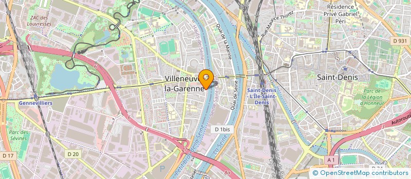 localisation de l'entreprise CENTRE CHOREGRAPHIQUE MARIE-LOUISE PREVOT à VILLENEUVE-LA-GARENNE
