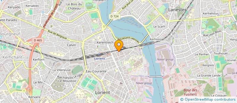 localisation de l'entreprise CENTRE CHRETIEN CHRIST REFUGE POUR TOUS  LORIENT