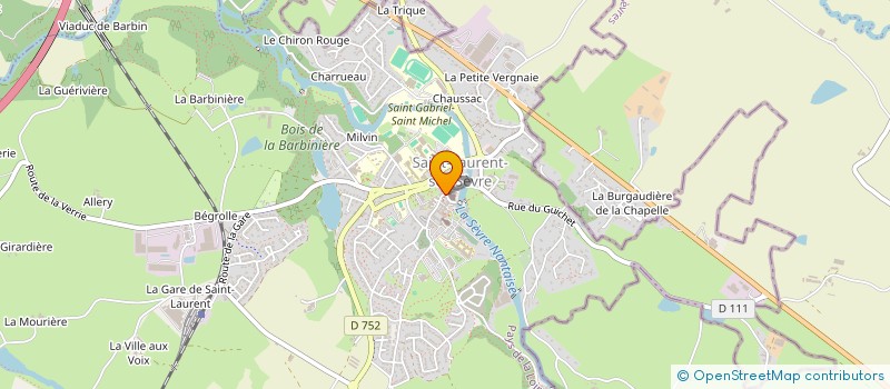 localisation de l'entreprise CENTRE CHRETIEN DES FAMILLES DE L'OUEST  SAINT-LAURENT-SUR-SEVRE