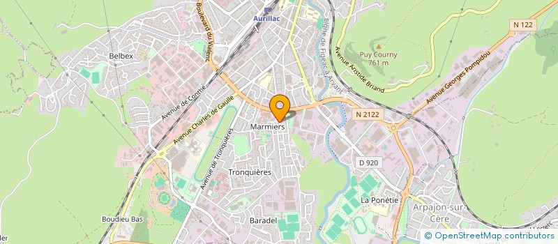 localisation de l'entreprise CENTRE COMMERCIAL SUD à AURILLAC
