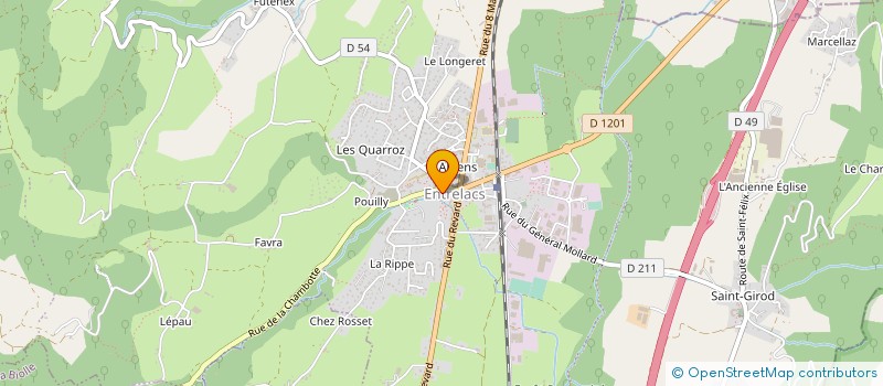 localisation de l'entreprise CENTRE COMMUNAL ACTION SOCIALE à ENTRELACS