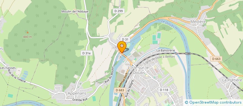 localisation de l'entreprise CENTRE COMMUNAL ACTION SOCIALE  L'ISLE-SUR-LE-DOUBS