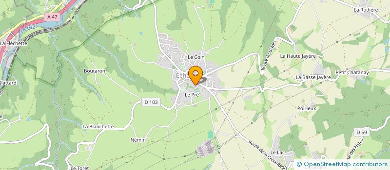 localisation de l'entreprise CENTRE COMMUNAL ACTION SOCIALE  ECHALAS