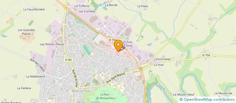 localisation de l'entreprise CENTRE COMMUNAL D'ACTION SOCIALE à BEAUPREAU-EN-MAUGES