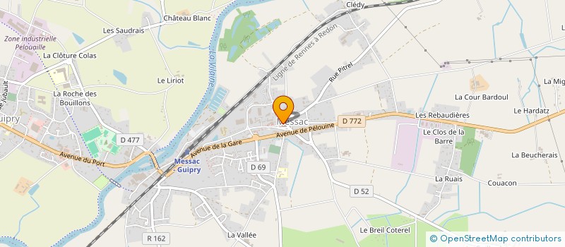 localisation de l'entreprise CENTRE COMMUNAL D'ACTION SOCIALE à GUIPRY-MESSAC