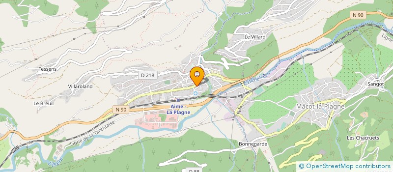 localisation de l'entreprise CENTRE COMMUNAL D'ACTION SOCIALE à AIME-LA-PLAGNE