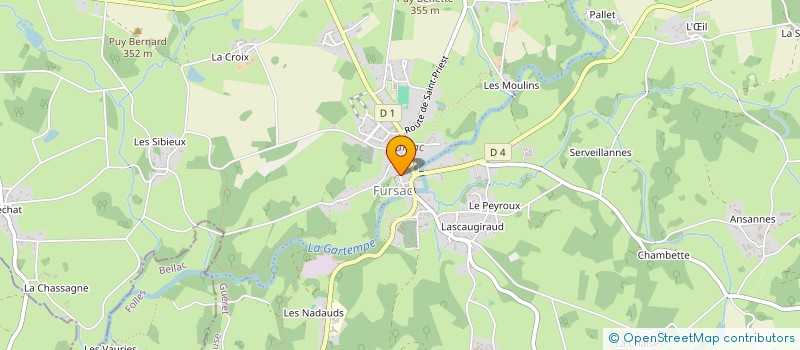 localisation de l'entreprise CENTRE COMMUNAL D'ACTION SOCIALE à FURSAC