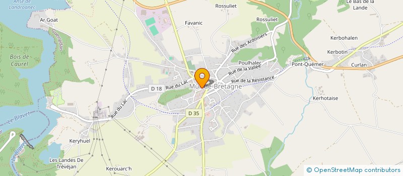 localisation de l'entreprise CENTRE COMMUNAL D'ACTION SOCIALE à GUERLEDAN