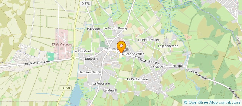 localisation de l'entreprise CENTRE COMMUNAL D'ACTION SOCIALE à CREANCES