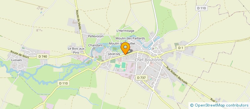 localisation de l'entreprise CENTRE COMMUNAL D'ACTION SOCIALE à CHEF-BOUTONNE