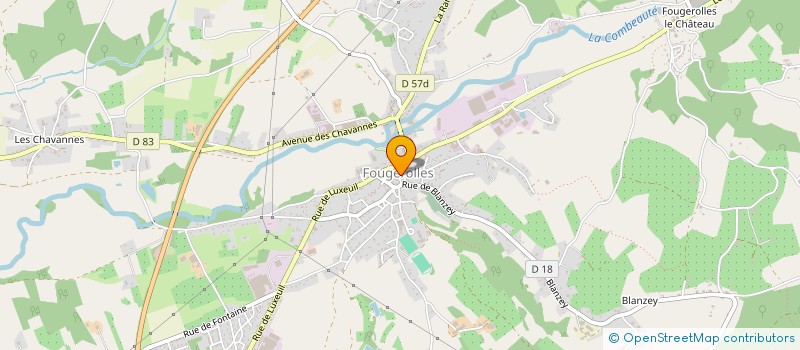 localisation de l'entreprise CENTRE COMMUNAL D'ACTION SOCIALE à FOUGEROLLES-SAINT-VALBERT