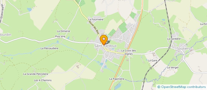 localisation de l'entreprise CENTRE COMMUNAL D'ACTION SOCIALE à SAINT-PARDOUX-SOUTIERS
