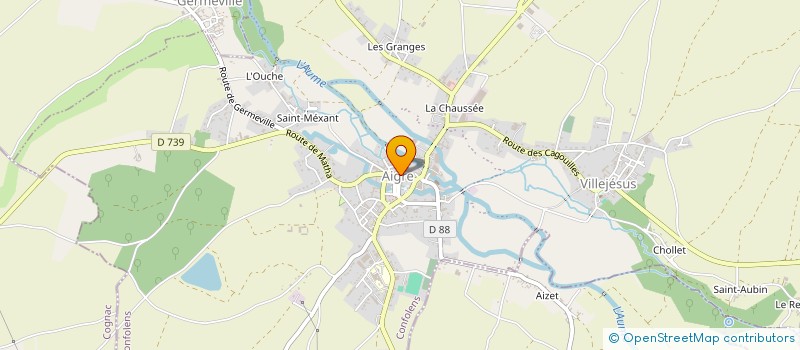 localisation de l'entreprise CENTRE COMMUNAL D'ACTION SOCIALE à AIGRE