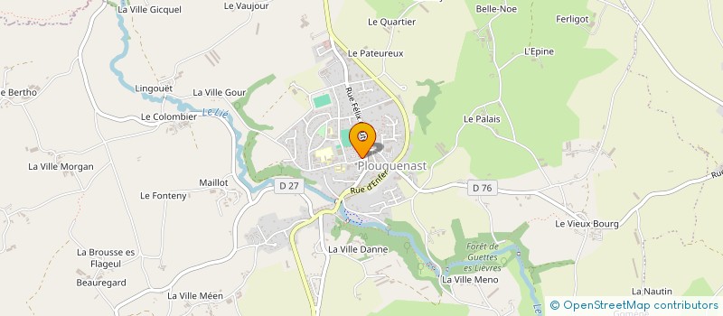 localisation de l'entreprise CENTRE COMMUNAL D'ACTION SOCIALE à PLOUGUENAST-LANGAST