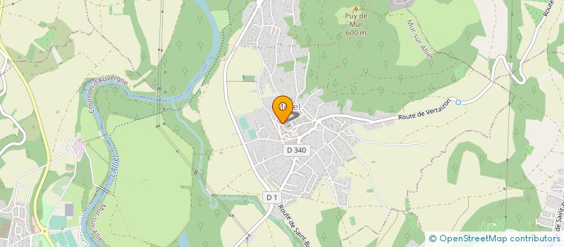 localisation de l'entreprise CENTRE COMMUNAL D' ACTION SOCIALE à MUR-SUR-ALLIER