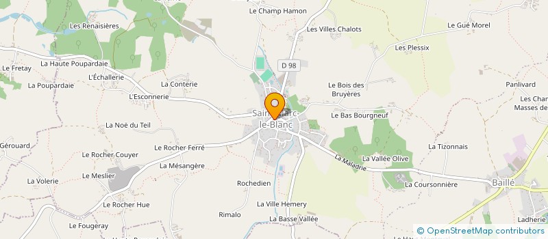 localisation de l'entreprise CENTRE COMMUNAL D'ACTION SOCIALE à SAINT-MARC-LE-BLANC