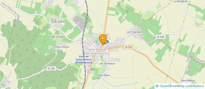 localisation de l'entreprise CENTRE COMMUNAL D'ACTION SOCIALE à SAINT-HILAIRE-DE-VILLEFRANCHE