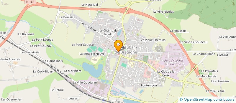 localisation de l'entreprise CENTRE COMMUNAL D'ACTION SOCIALE à MONTAUBAN-DE-BRETAGNE