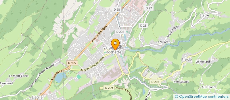 localisation de l'entreprise CENTRE COMMUNAL D'ACTION SOCIALE à VALGELON-LA ROCHETTE