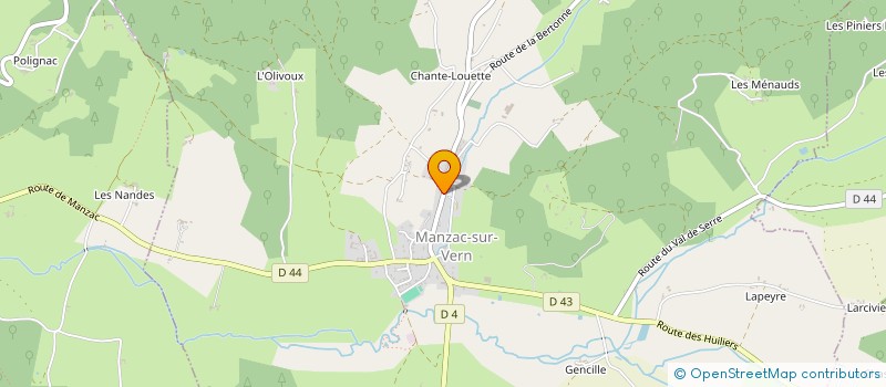 localisation de l'entreprise CENTRE COMMUNAL D'ACTION SOCIALE à MANZAC-SUR-VERN