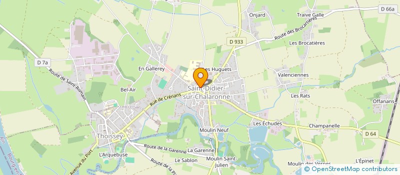 localisation de l'entreprise CENTRE COMMUNAL D ACTION SOCIALE à SAINT-DIDIER-SUR-CHALARONNE