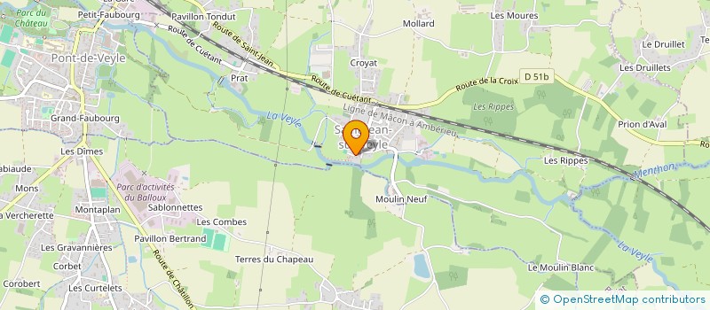 localisation de l'entreprise CENTRE COMMUNAL D'ACTION SOCIALE  SAINT-JEAN-SUR-VEYLE