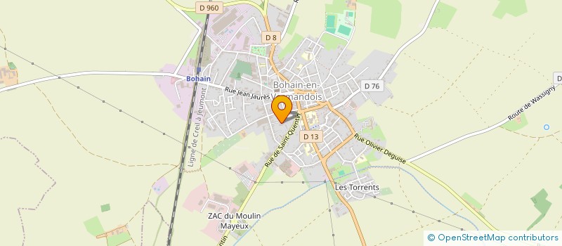localisation de l'entreprise CENTRE COMMUNAL D'ACTION SOCIALE à BOHAIN-EN-VERMANDOIS