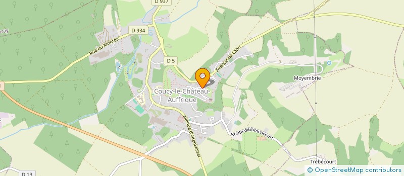 localisation de l'entreprise CENTRE COMMUNAL D'ACTION SOCIALE à COUCY-LE-CHATEAU-AUFFRIQUE