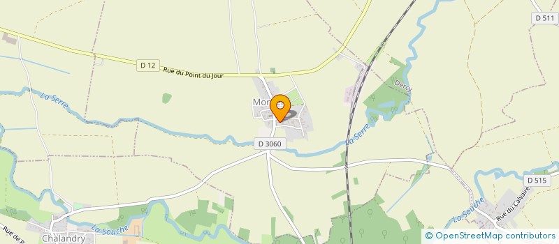 localisation de l'entreprise CENTRE COMMUNAL D'ACTION SOCIALE  POUILLY-SUR-SERRE