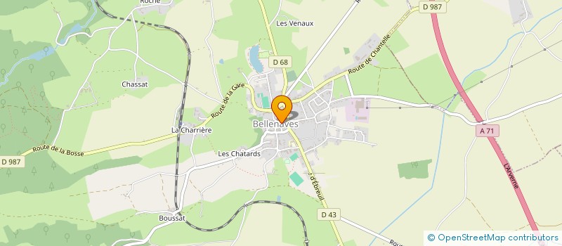 localisation de l'entreprise CENTRE COMMUNAL D'ACTION SOCIALE à BELLENAVES