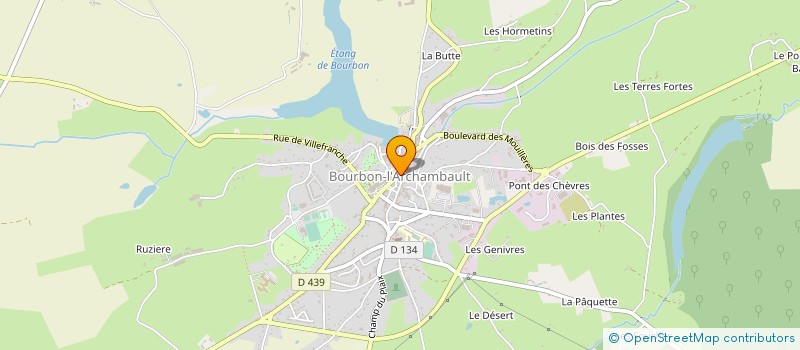 localisation de l'entreprise CENTRE COMMUNAL D'ACTION SOCIALE à BOURBON-L'ARCHAMBAULT