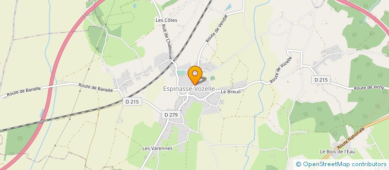 localisation de l'entreprise CENTRE COMMUNAL D'ACTION SOCIALE à ESPINASSE-VOZELLE