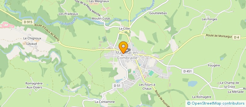 localisation de l'entreprise CENTRE COMMUNAL D'ACTION SOCIALE à MARCILLAT-EN-COMBRAILLE