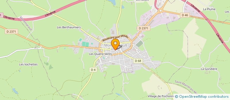 localisation de l'entreprise CENTRE COMMUNAL D'ACTION SOCIALE à MONTMARAULT
