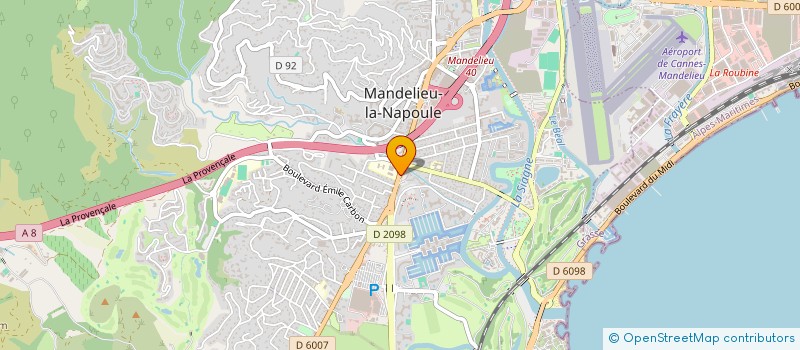 localisation de l'entreprise CENTRE COMMUNAL D'ACTION SOCIALE à MANDELIEU-LA-NAPOULE