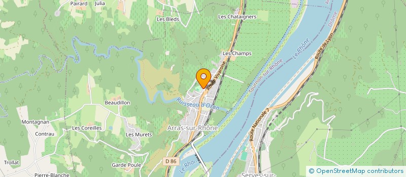 localisation de l'entreprise CENTRE COMMUNAL D'ACTION SOCIALE à ARRAS-SUR-RHONE
