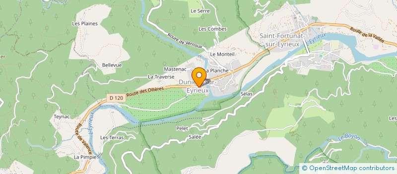 localisation de l'entreprise CENTRE COMMUNAL D'ACTION SOCIALE à LES OLLIERES-SUR-EYRIEUX