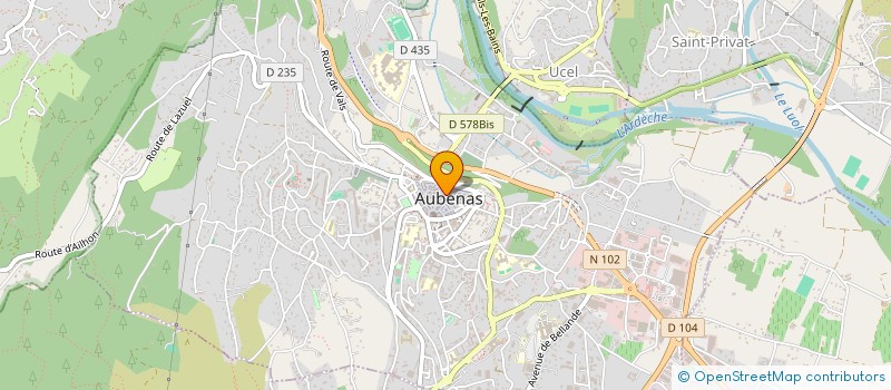 localisation de l'entreprise CENTRE COMMUNAL D'ACTION SOCIALE à AUBENAS